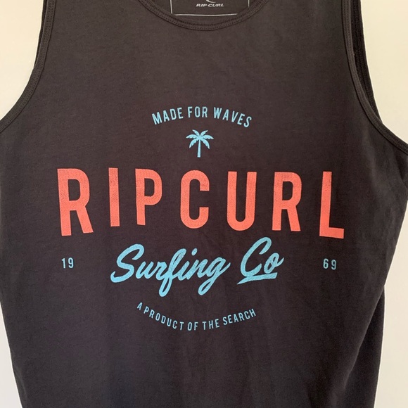 Ripcurl Made for waves men’s gray tank top Sz Sm - Picture 3 of 6